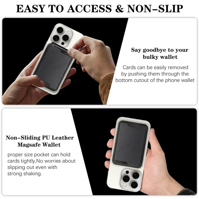 Porte-cartes Téléphone Ultra Fin Découpe Basse 7,5mm | SLIDEFLAT Noir - photo 9