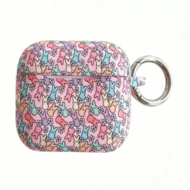 Coque AirPods 4 Motif Lapins Anneau Métal