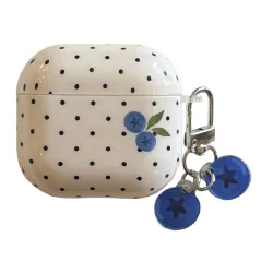 Coque AirPods 4 Myrtilles à Pois Pendentifs Assortis