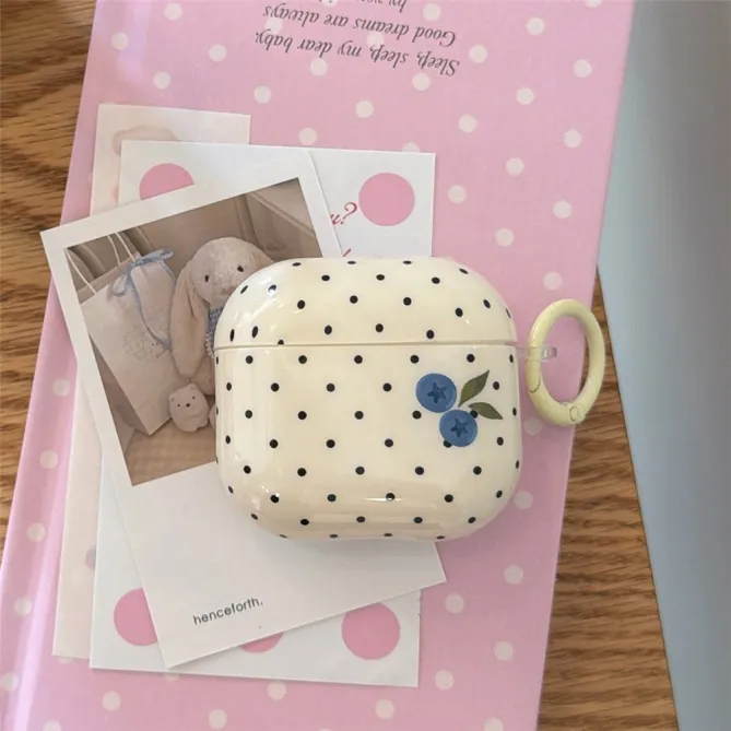 Coque AirPods 4 Myrtilles à Pois Pendentifs Assortis - photo 2
