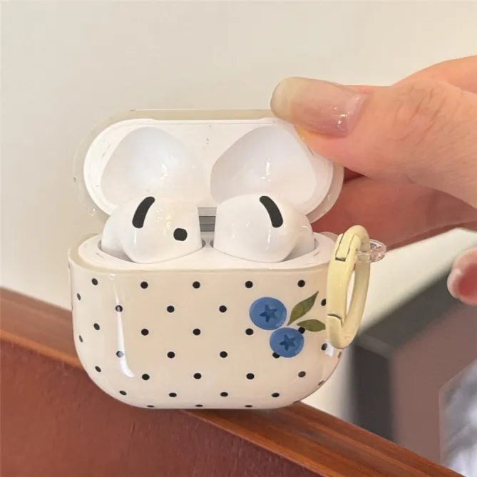 Coque AirPods 4 Myrtilles à Pois Pendentifs Assortis - photo 3