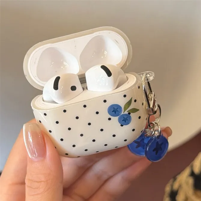 Coque AirPods 4 Myrtilles à Pois Pendentifs Assortis - photo 5