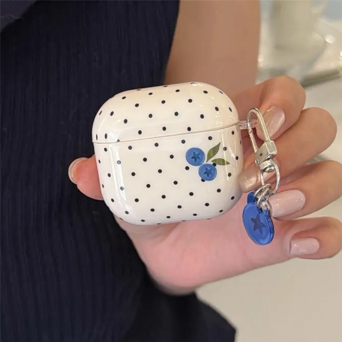 Coque AirPods 4 Myrtilles à Pois Pendentifs Assortis - photo 6