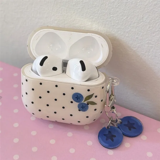Coque AirPods 4 Myrtilles à Pois Pendentifs Assortis - photo 7