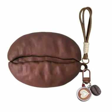 Coque AirPods 4 Grain de Café Pendentif Tressé