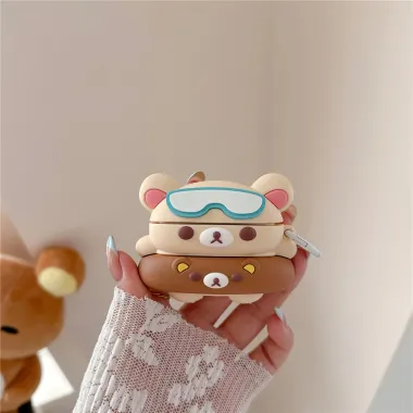 Coque AirPods 4 Ours Superposé Lunettes de Plongée - photo 2