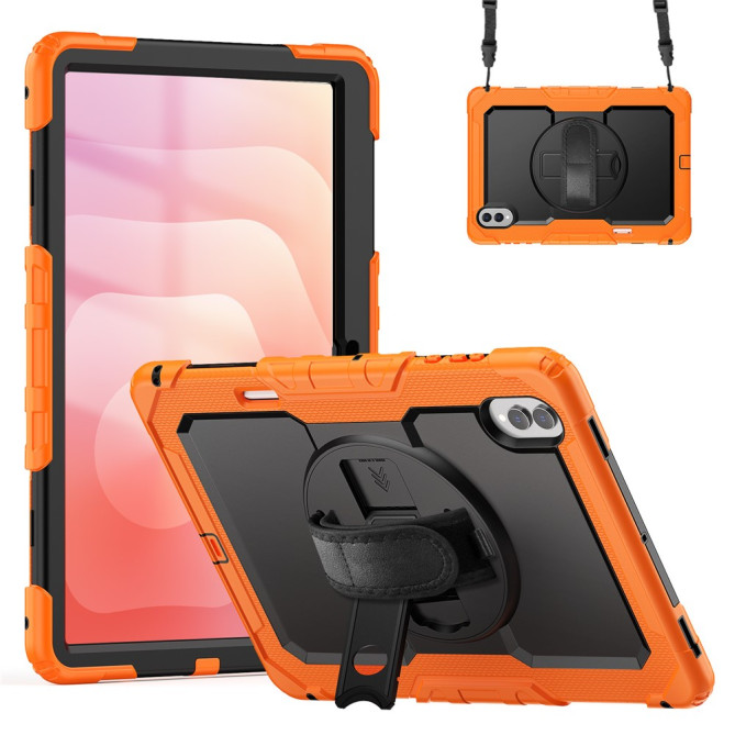 Coque Samsung Galaxy Tab S11 Ultra Antichoc avec Support Rotatif Orange - photo 13
