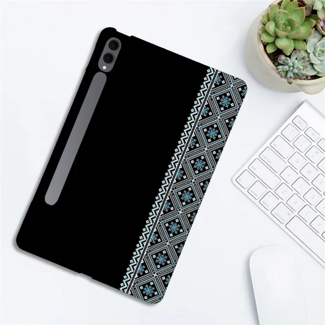 Coque Samsung Galaxy Tab S11 Ultra à S8 Ultra Motif Brodé Losanges - photo 3