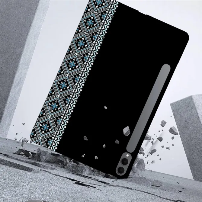 Coque Samsung Galaxy Tab S11 Ultra à S8 Ultra Motif Brodé Losanges - photo 4