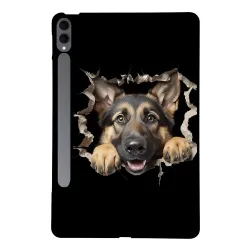 Coque Samsung Galaxy Tab S11 Ultra à S8 Ultra Chien Trompe-l'Œil