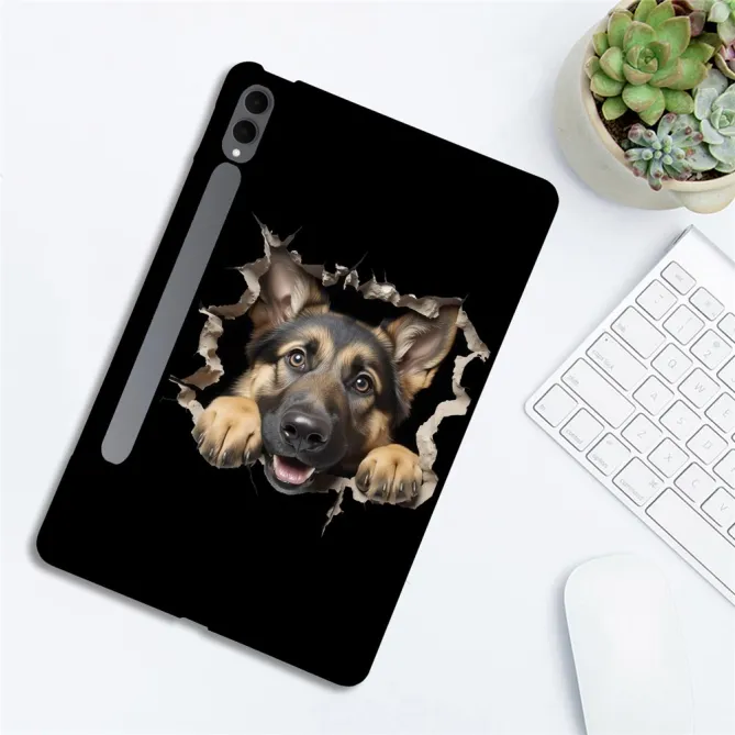 Coque Samsung Galaxy Tab S11 Ultra à S8 Ultra Chien Trompe-l'Œil - photo 3