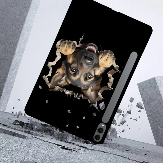 Coque Samsung Galaxy Tab S11 Ultra à S8 Ultra Chien Trompe-l'Œil - photo 4