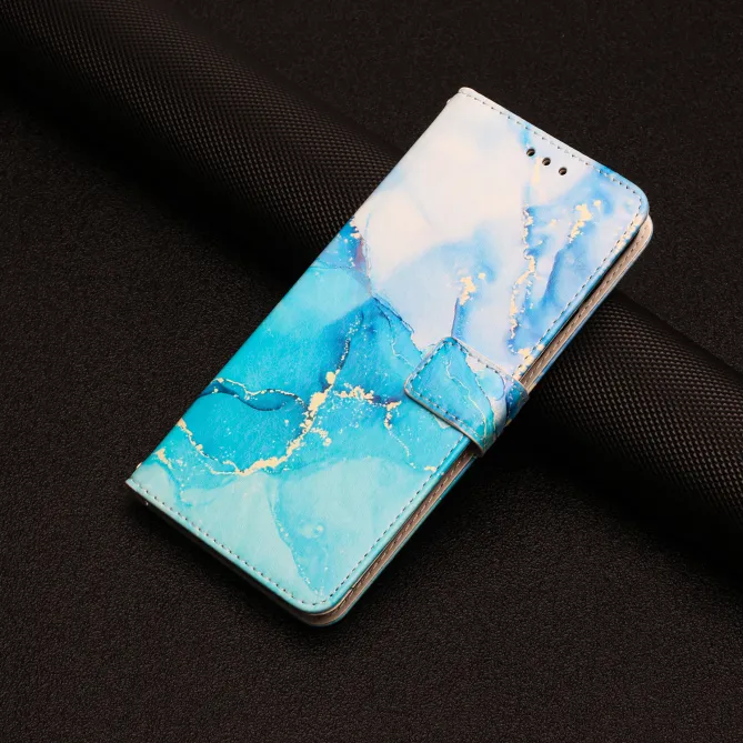 Housse OPPO Reno16 F/FS Marbre Lagon avec Rangement Cartes - photo 6