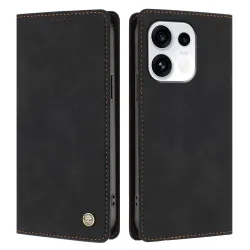 Housse Oppo Reno16 FS / 16 F Rabat Porte-cartes Simili Cuir Suédé Noir