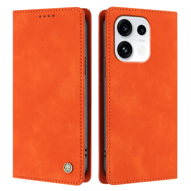 Housse Oppo Reno16 FS / 16 F Rabat Porte-cartes Simili Cuir Suédé Orange - photo 73