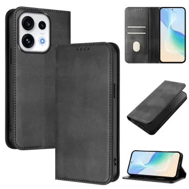 Housse Oppo Reno16 FS / 16 F Rétro Anti-RFID Fermeture Invisible Noir - photo 2