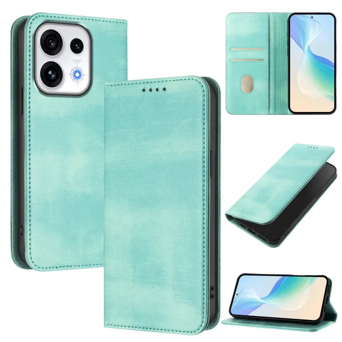 Housse Oppo Reno16 FS / 16 F Rétro Anti-RFID Fermeture Invisible Vert clair - photo 14