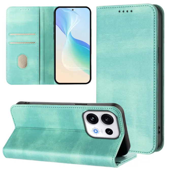 Housse Oppo Reno16 FS / 16 F Rétro Anti-RFID Fermeture Invisible Vert clair - photo 15