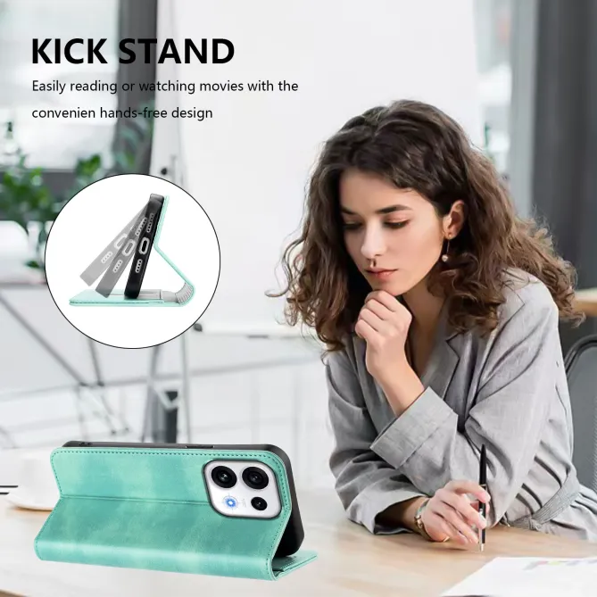 Housse Oppo Reno16 FS / 16 F Rétro Anti-RFID Fermeture Invisible Vert clair - photo 16