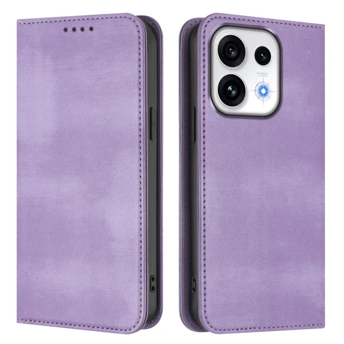 Housse Oppo Reno16 FS / 16 F Rétro Anti-RFID Fermeture Invisible Violet clair - photo 49