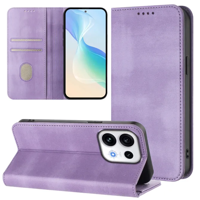 Housse Oppo Reno16 FS / 16 F Rétro Anti-RFID Fermeture Invisible Violet clair - photo 51