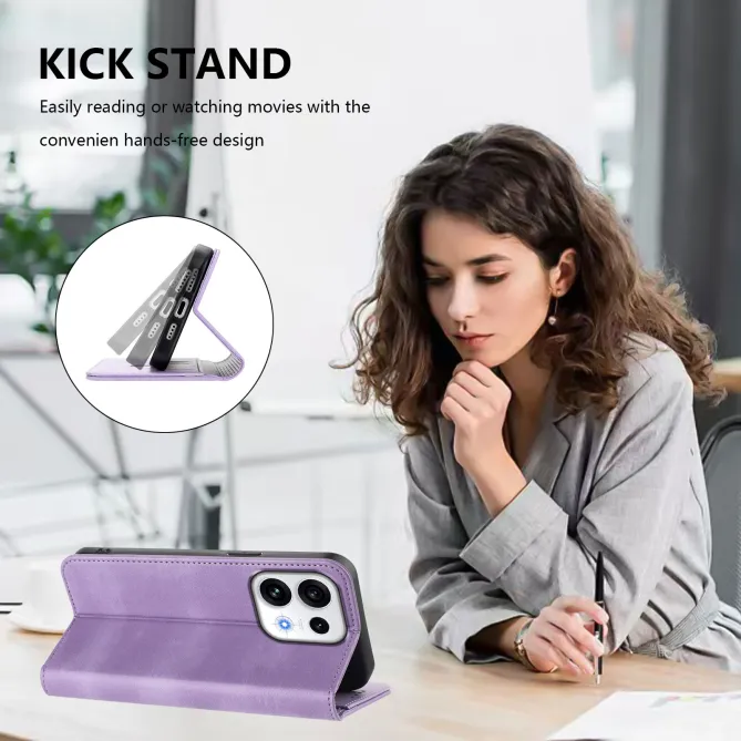 Housse Oppo Reno16 FS / 16 F Rétro Anti-RFID Fermeture Invisible Violet clair - photo 52
