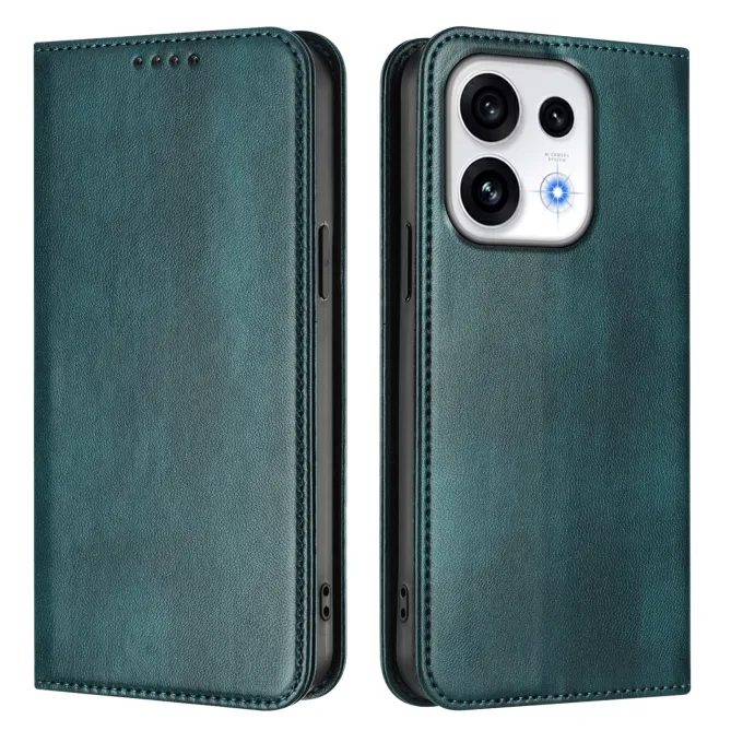 Housse Oppo Reno16 FS / 16 F Rétro Anti-RFID Fermeture Invisible Vert foncé - photo 61