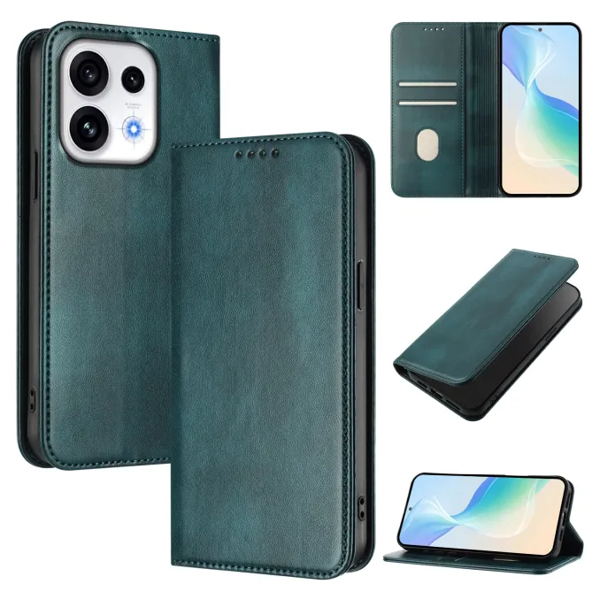 Housse Oppo Reno16 FS / 16 F Rétro Anti-RFID Fermeture Invisible Vert foncé - photo 62