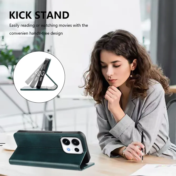 Housse Oppo Reno16 FS / 16 F Rétro Anti-RFID Fermeture Invisible Vert foncé - photo 64