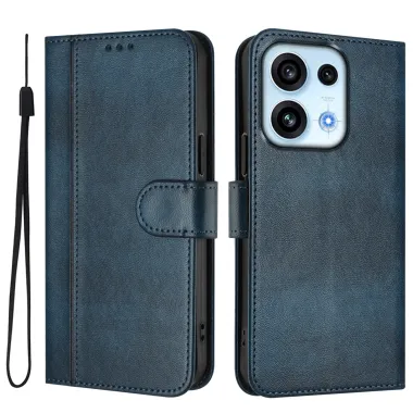 Housse Oppo Reno16 FS / 16 F Portefeuille Cordon de Transport Bleu Foncé - photo 2
