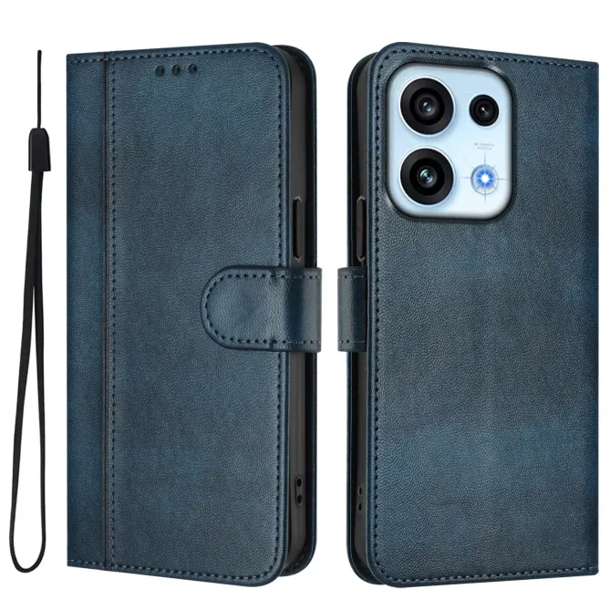 Housse Oppo Reno16 FS / 16 F Portefeuille Cordon de Transport Bleu Foncé - photo 2