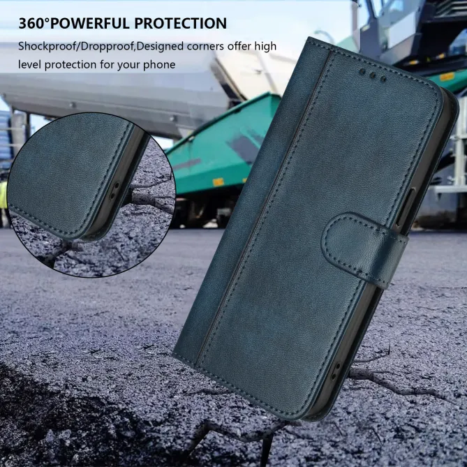 Housse Oppo Reno16 FS / 16 F Portefeuille Cordon de Transport Bleu Foncé - photo 9