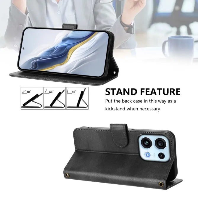 Housse Oppo Reno16 FS / 16 F Portefeuille Cordon de Transport Noir - photo 14