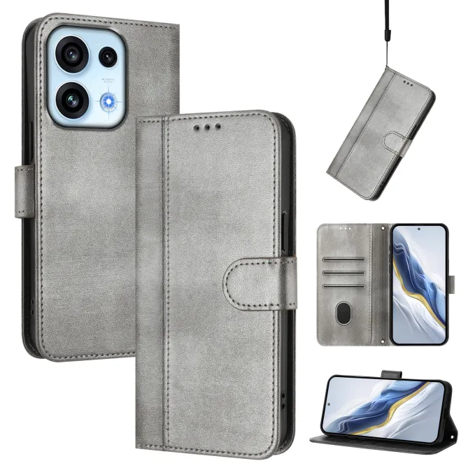 Housse Oppo Reno16 FS / 16 F Portefeuille Cordon de Transport Gris - photo 21
