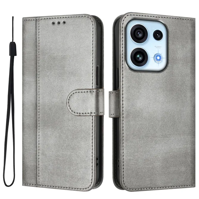 Housse Oppo Reno16 FS / 16 F Portefeuille Cordon de Transport Gris - photo 22