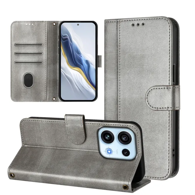 Housse Oppo Reno16 FS / 16 F Portefeuille Cordon de Transport Gris - photo 23