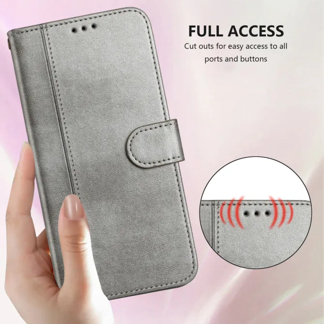 Housse Oppo Reno16 FS / 16 F Portefeuille Cordon de Transport Gris - photo 26