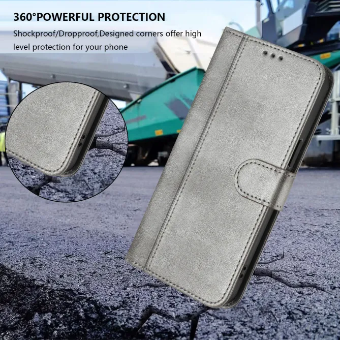 Housse Oppo Reno16 FS / 16 F Portefeuille Cordon de Transport Gris - photo 29