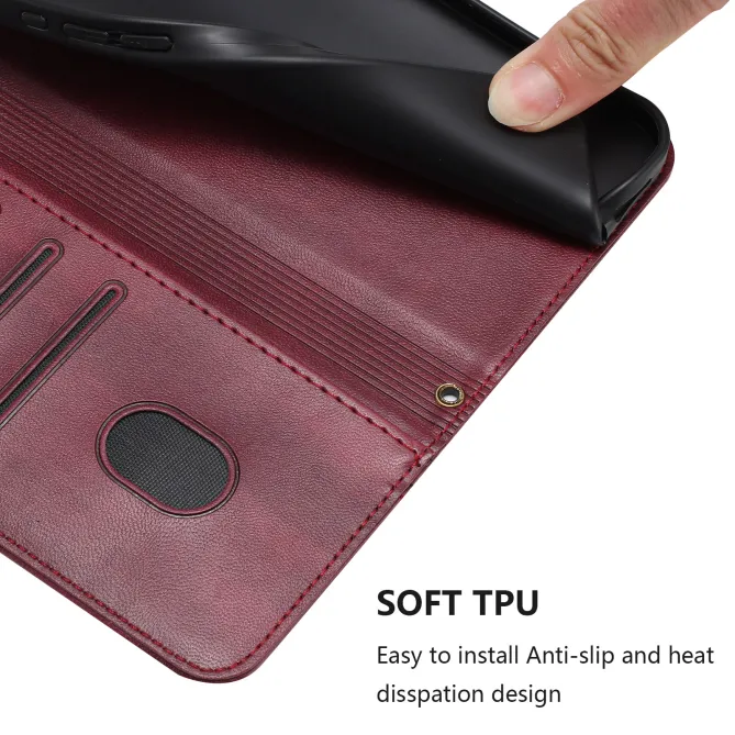Housse Oppo Reno16 FS / 16 F Portefeuille Cordon de Transport Vin Rouge - photo 38