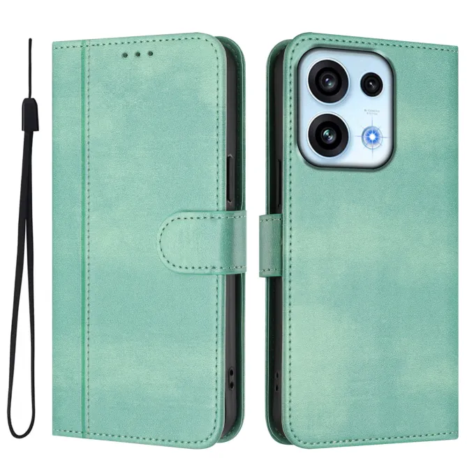 Housse Oppo Reno16 FS / 16 F Portefeuille Cordon de Transport Vert clair - photo 42