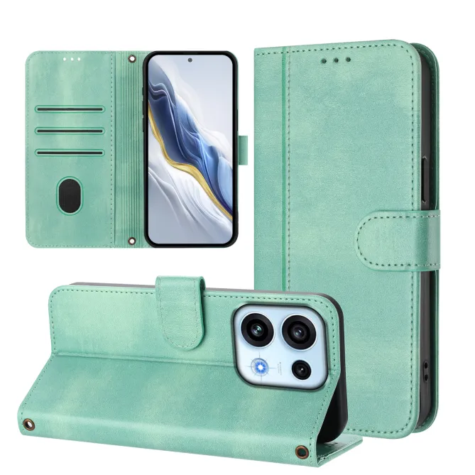 Housse Oppo Reno16 FS / 16 F Portefeuille Cordon de Transport Vert clair - photo 43