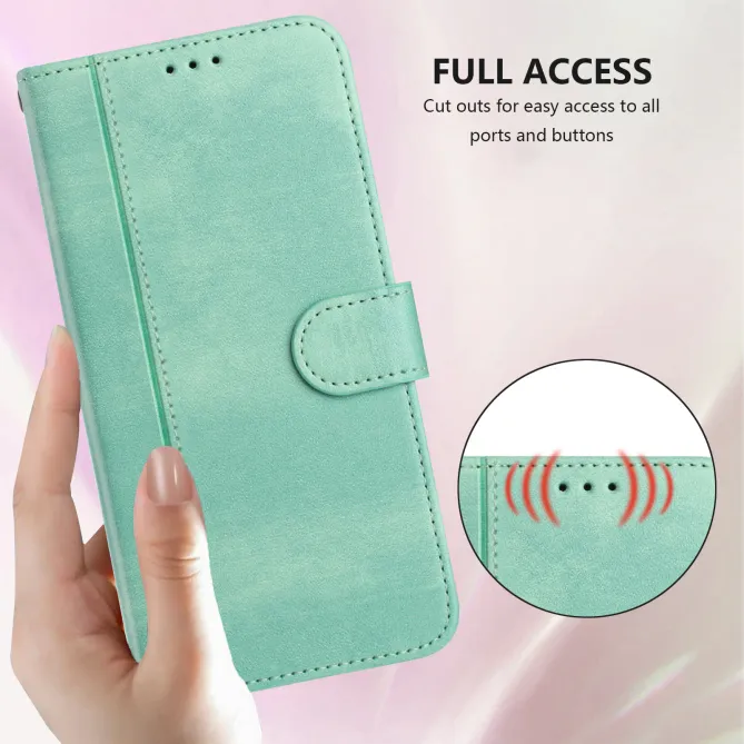 Housse Oppo Reno16 FS / 16 F Portefeuille Cordon de Transport Vert clair - photo 46