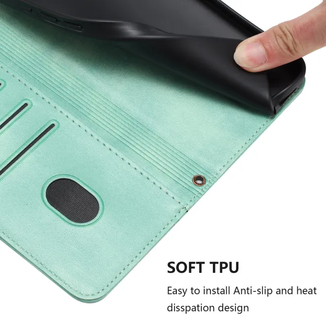 Housse Oppo Reno16 FS / 16 F Portefeuille Cordon de Transport Vert clair - photo 48