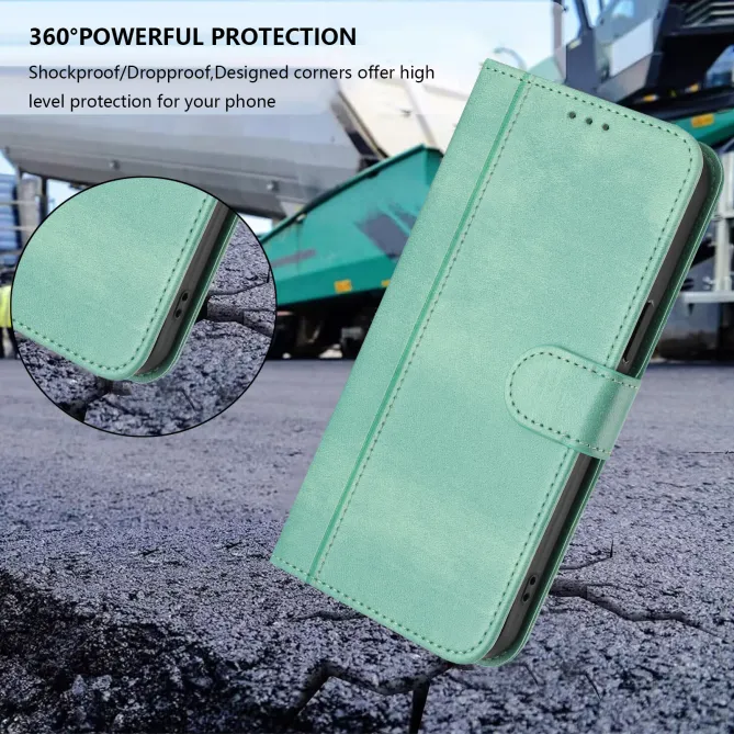 Housse Oppo Reno16 FS / 16 F Portefeuille Cordon de Transport Vert clair - photo 49