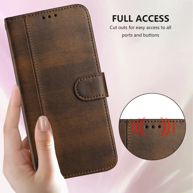 Housse Oppo Reno16 FS / 16 F Portefeuille Cordon de Transport Marron - photo 56