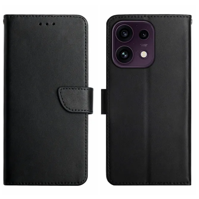 Housse OPPO Reno16 F/FS Smooth Touch Cuir Noir