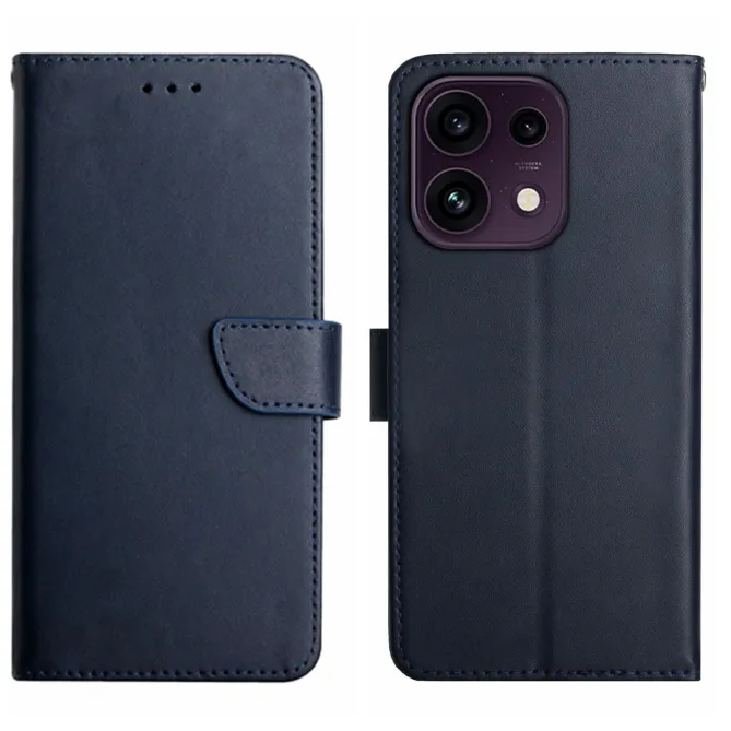 Housse OPPO Reno16 F/FS Smooth Touch Cuir Bleu marine - photo 8