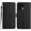 Housse OPPO Reno16 F/FS Folio Losange Embossé Porte-Cartes Noir