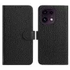 Housse OPPO Reno16 F/FS en Cuir Grainé | LITCHI Noir