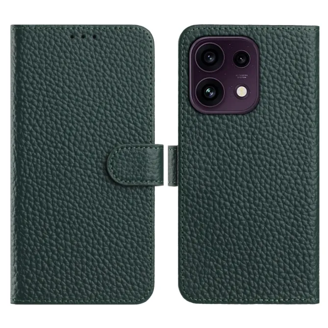 Housse OPPO Reno16 F/FS en Cuir Grainé | LITCHI Vert - photo 8